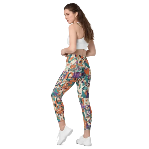 Chromatic Quilt on a Leggings with Pockets