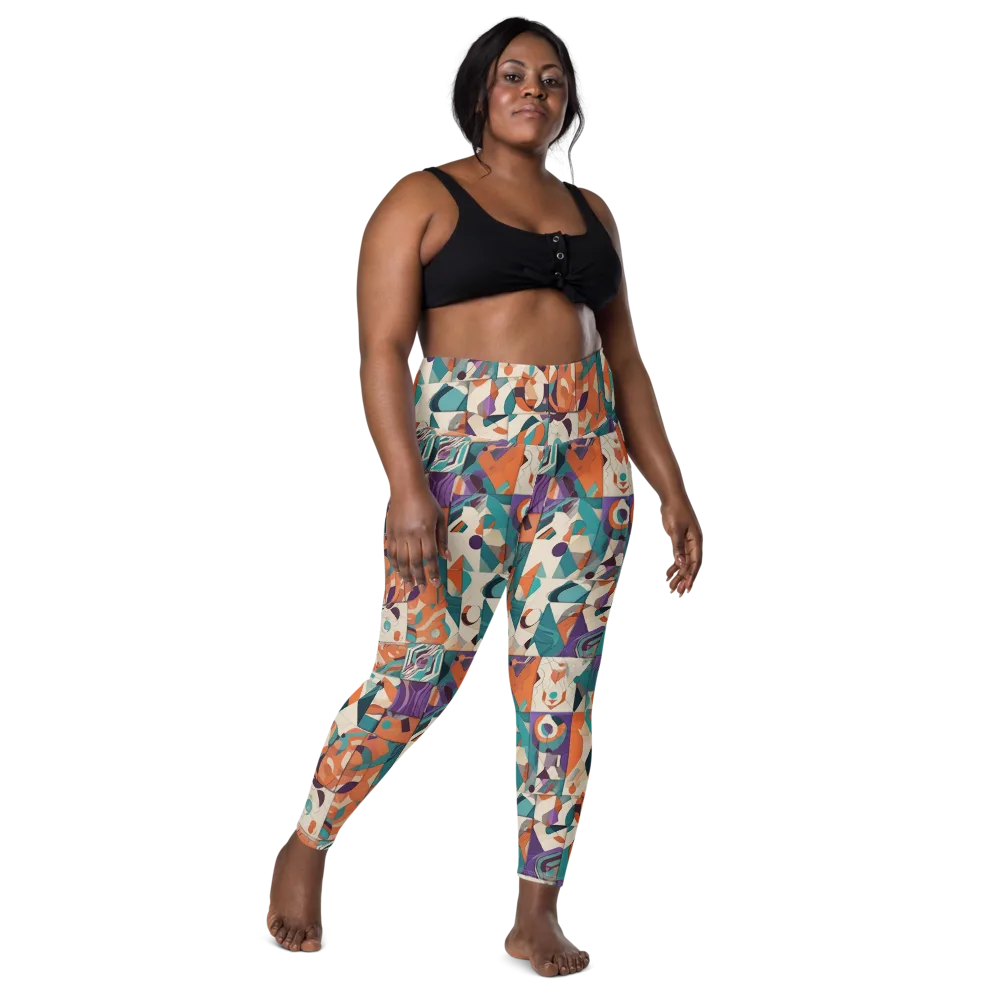 Chromatic Quilt on Leggings with Pockets — Front