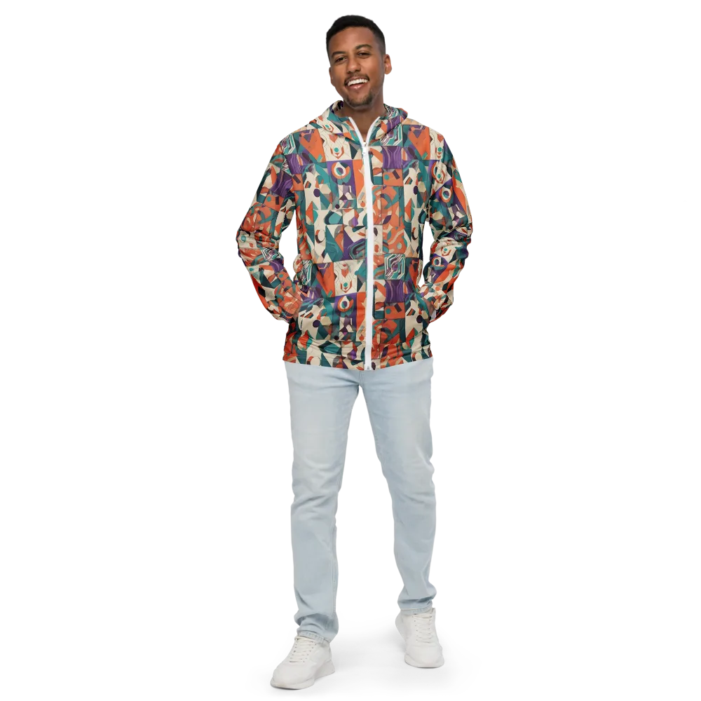 Chromatic Quilt on Men's Windbreaker — Front