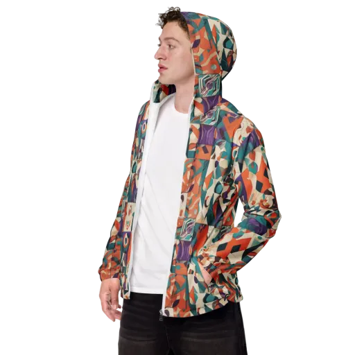 Chromatic Quilt on a Men's Windbreaker