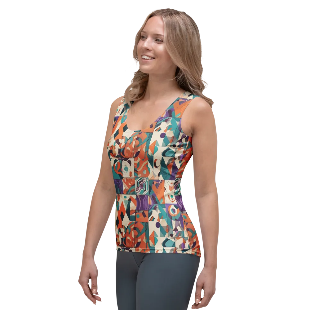 Chromatic Quilt on Women's Tank Top — Left Front
