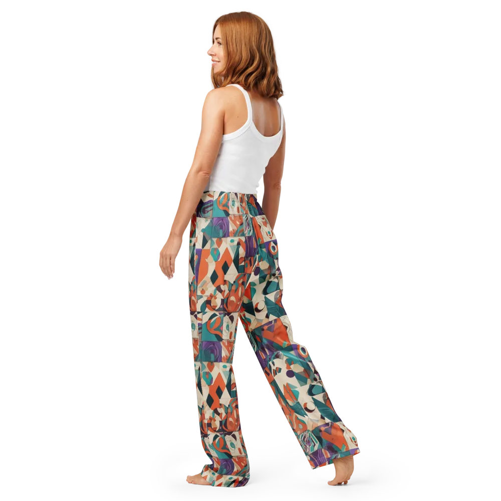 Chromatic Quilt on Women's Pajama Pants — Back