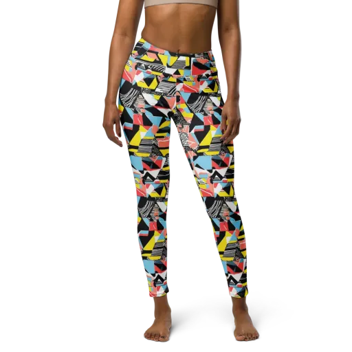Color Block Riot on a Yoga Leggings
