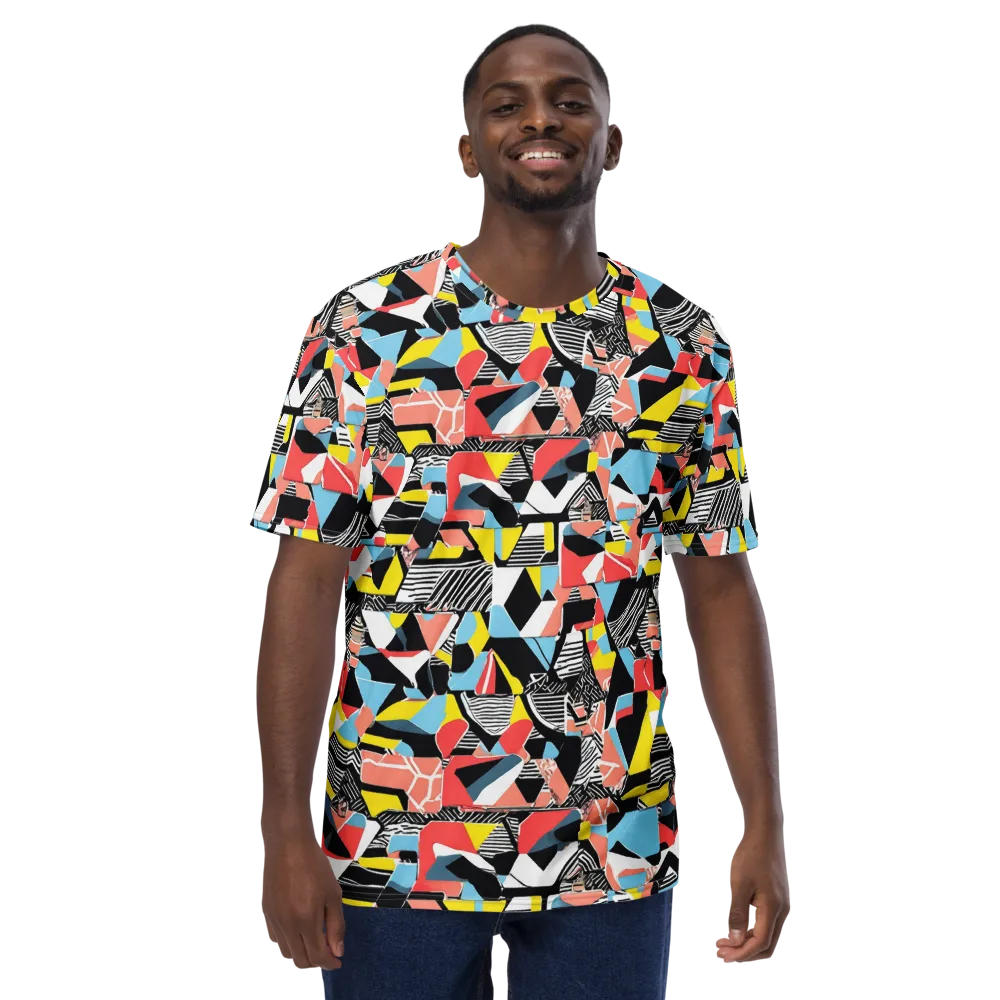 Color Block Riot on Men's Crew Neck T-Shirt — Front