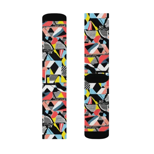 Color Block Riot on a Socks