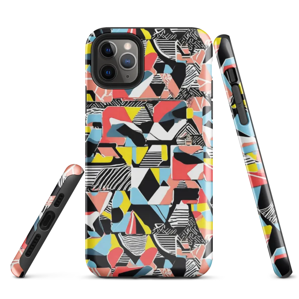 Color Block Riot on Tough Case for iPhone® — Front