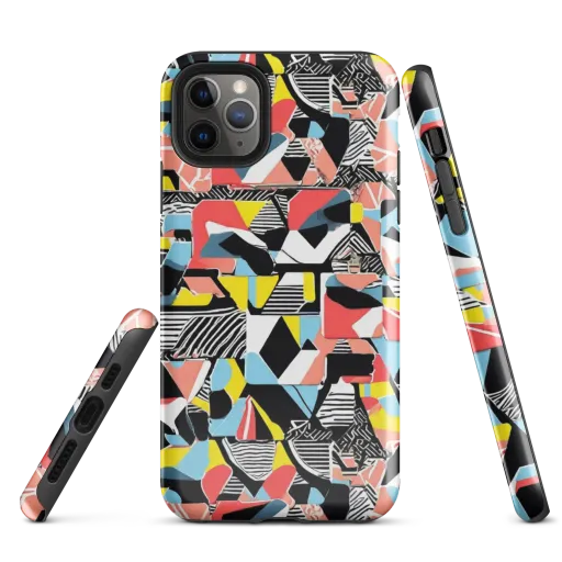 Color Block Riot on a Tough Case for iPhone®