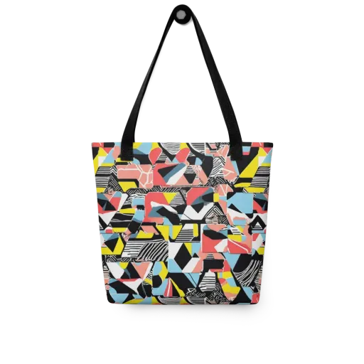Color Block Riot on a Tote Bag