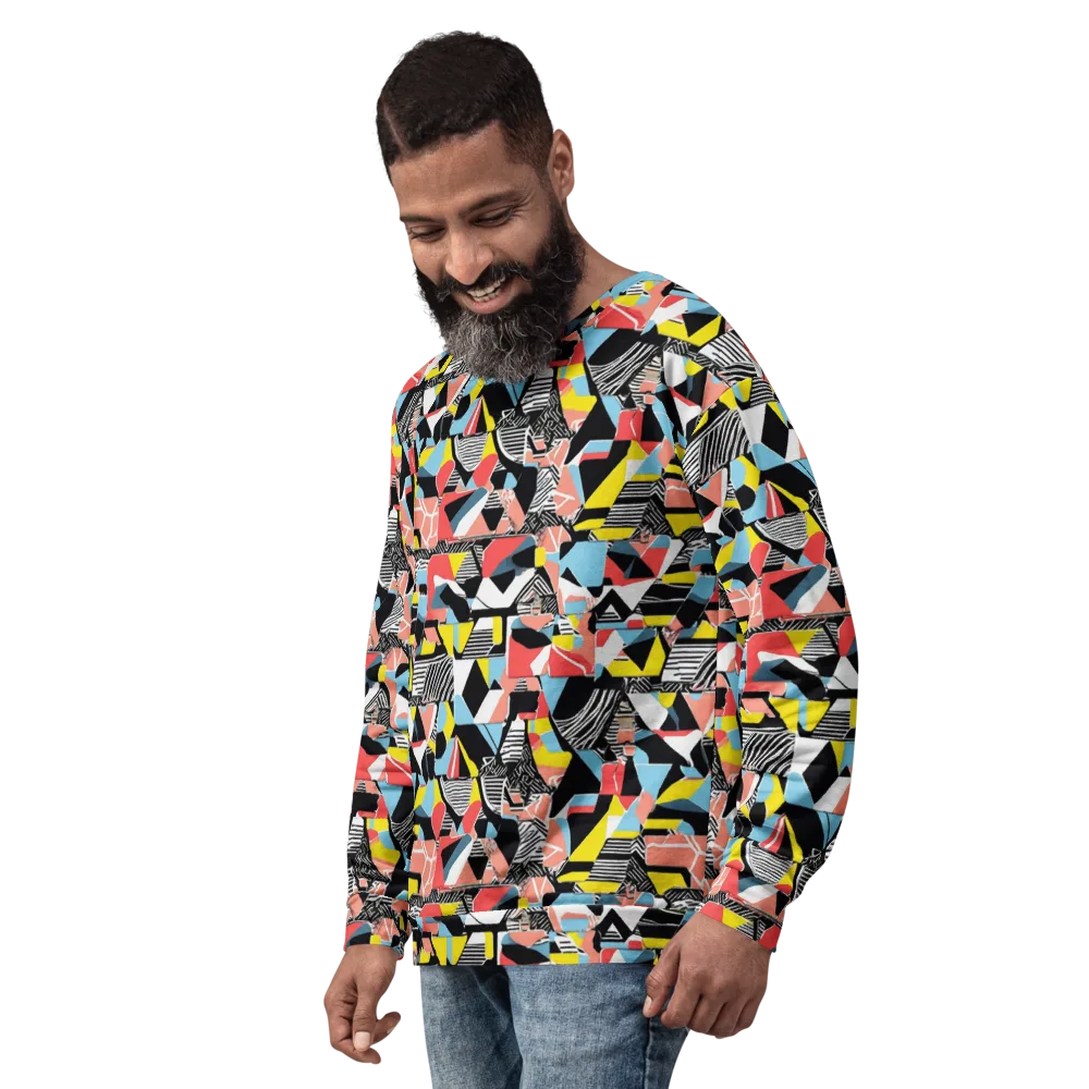 Color Block Riot on Sweatshirt — Left Front