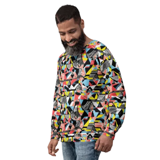 Color Block Riot on a Sweatshirt