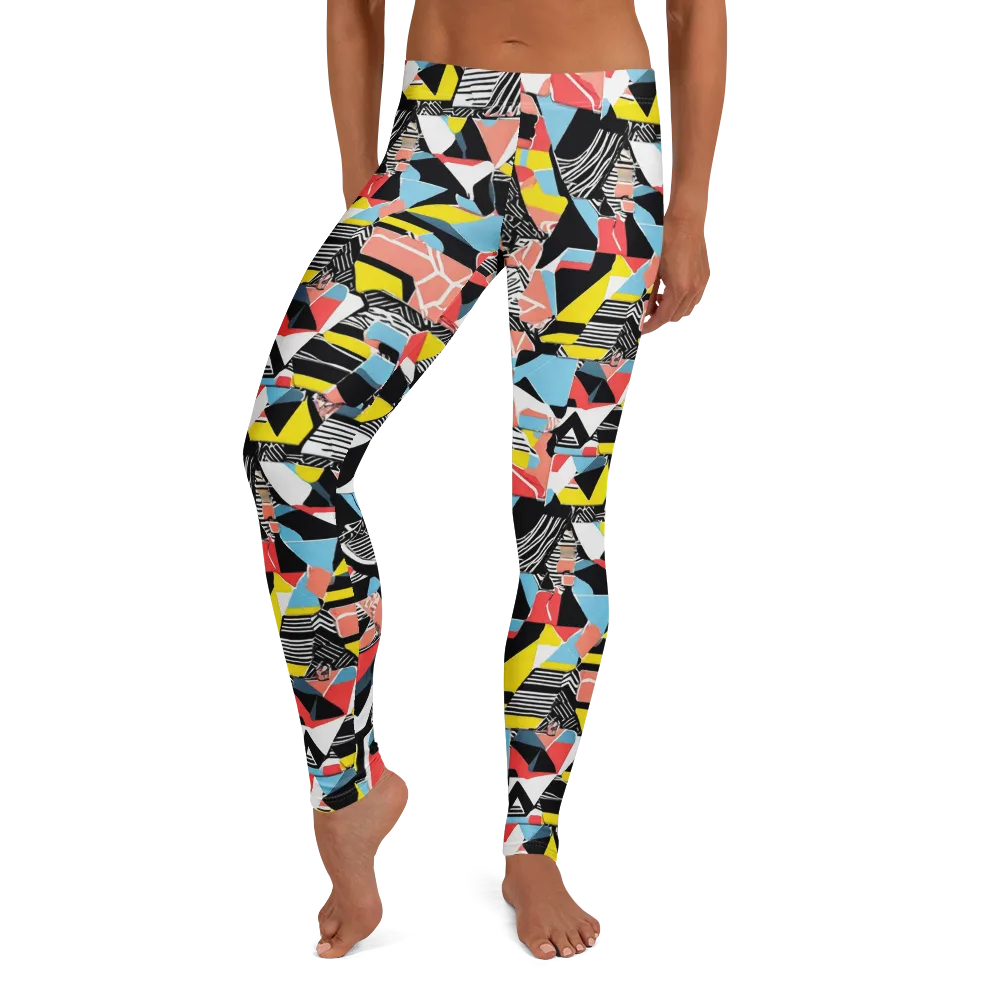 Color Block Riot on Leggings — Front