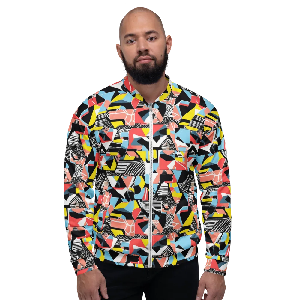 Color Block Riot on Bomber Jacket — Front