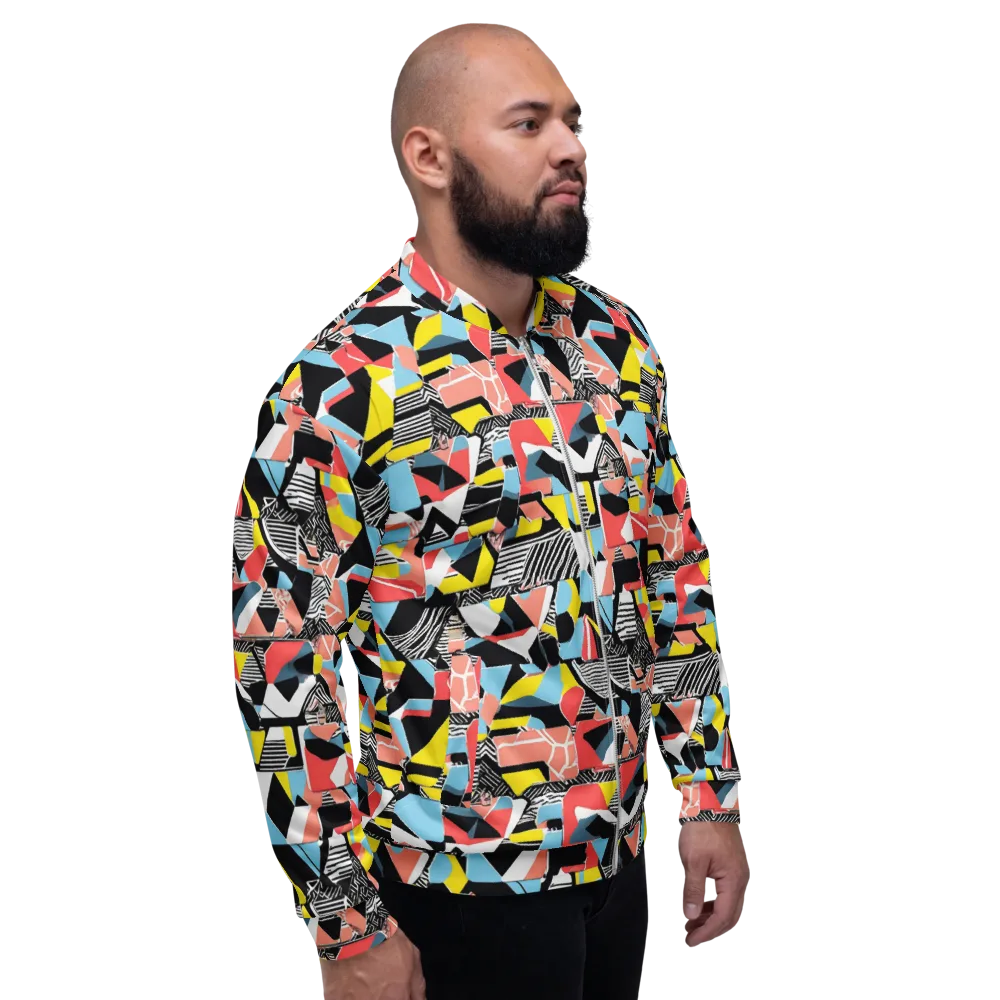 Color Block Riot on Bomber Jacket — Right