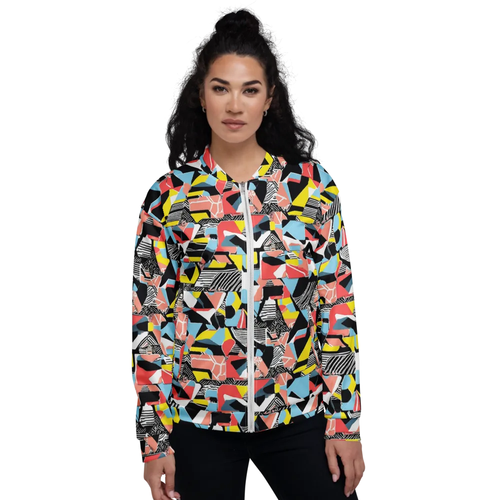 Color Block Riot on Bomber Jacket — Front