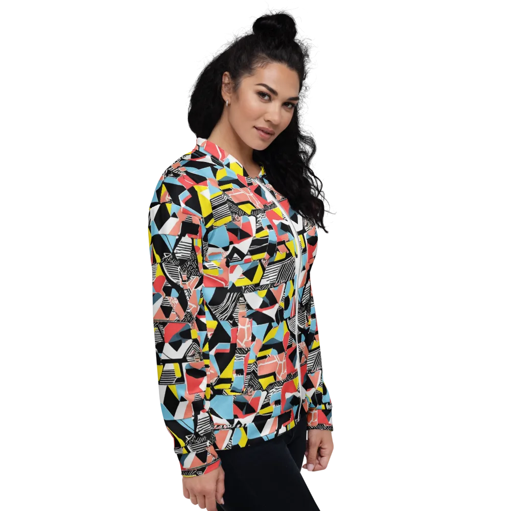 Color Block Riot on Bomber Jacket — Right