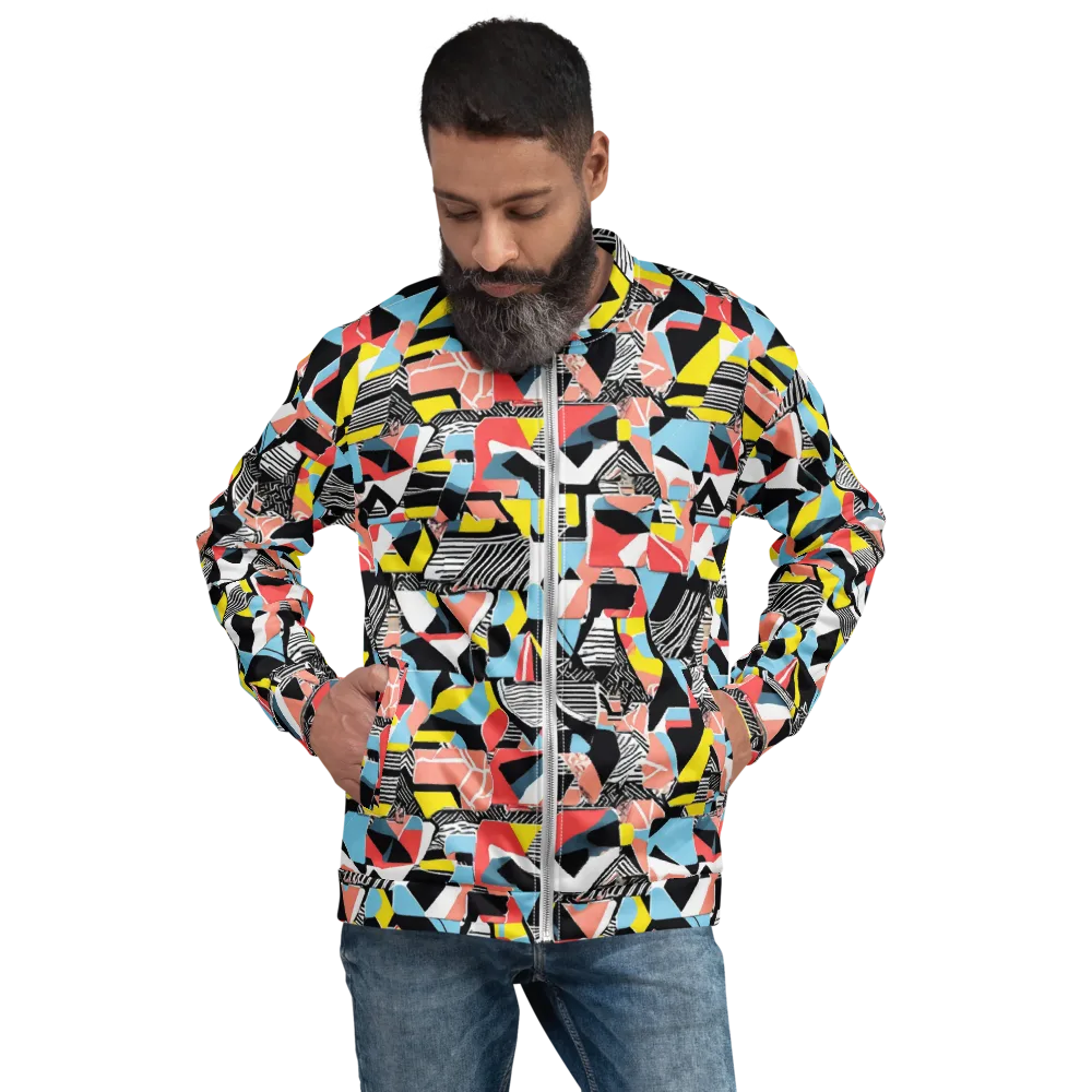 Color Block Riot on Bomber Jacket — Front
