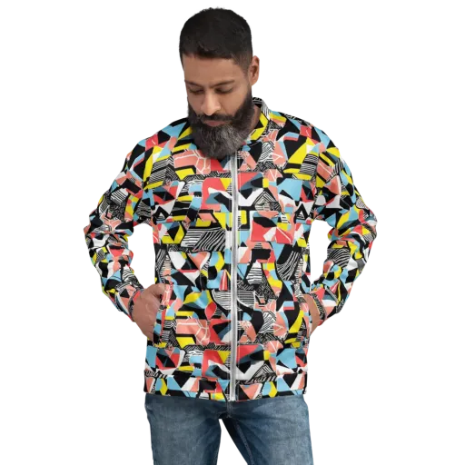 Color Block Riot on a Bomber Jacket