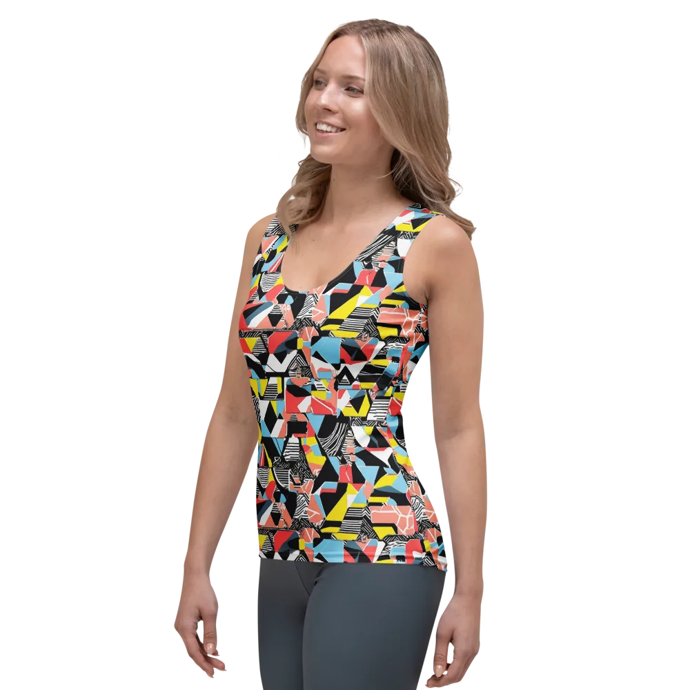 Color Block Riot on Women's Tank Top — Left Front