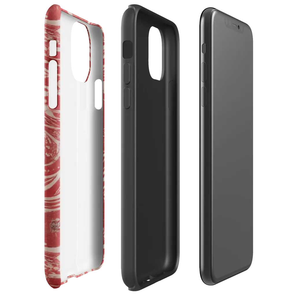 Marbled Bloom on Tough Case for iPhone® — Right
