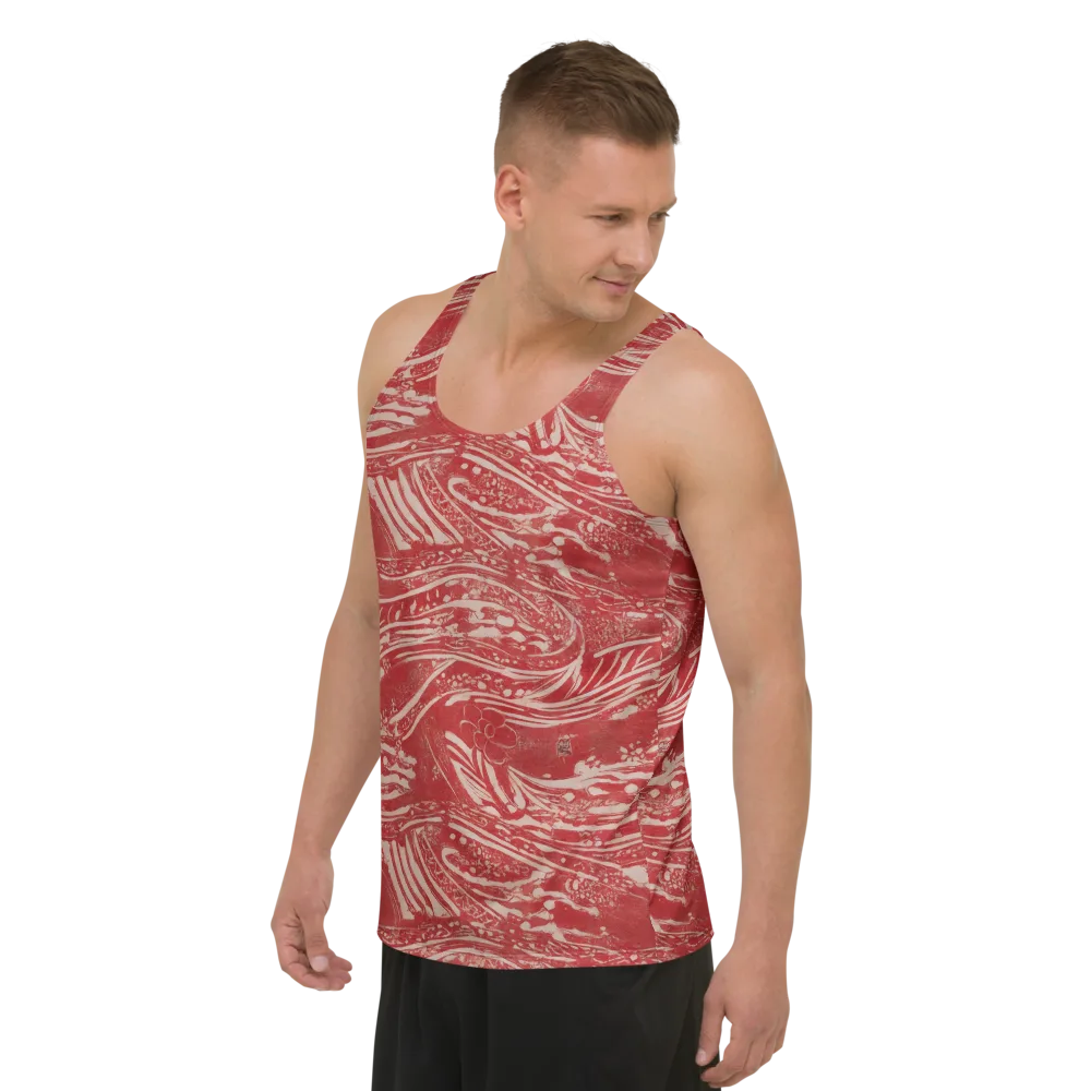 Marbled Bloom on Men's Tank Top — Left Front