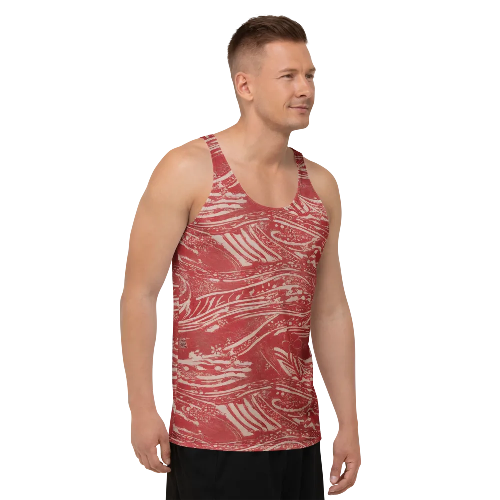Marbled Bloom on Men's Tank Top — Right Front