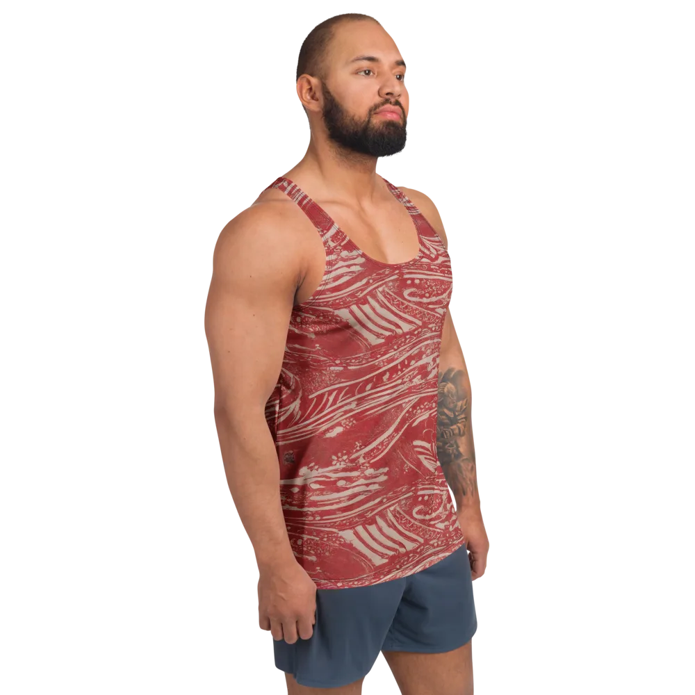Marbled Bloom on Men's Tank Top — Right Front