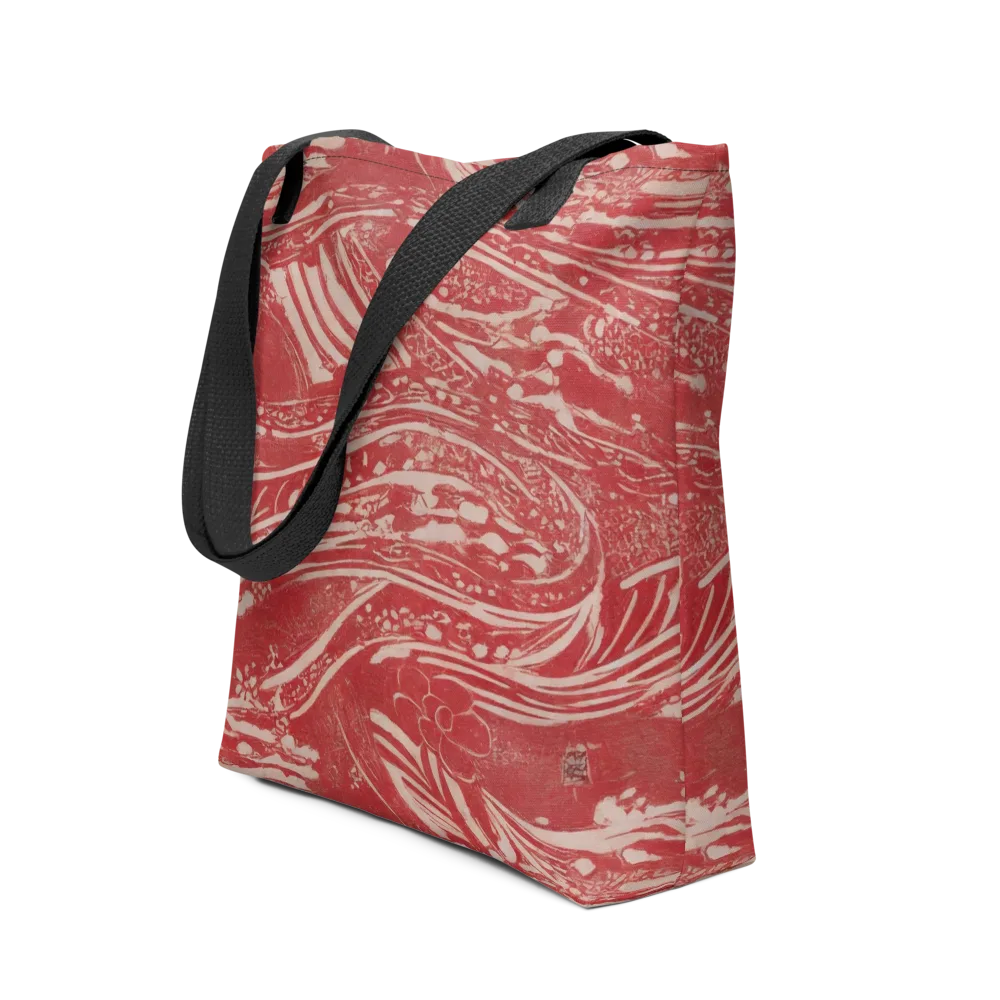 Marbled Bloom on Tote Bag — Front