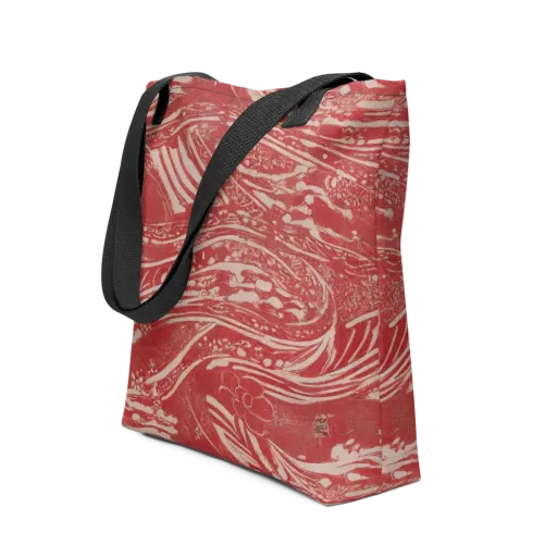 Marbled Bloom on a Tote Bag