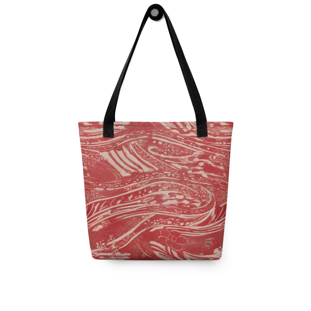Marbled Bloom on Tote Bag — Front