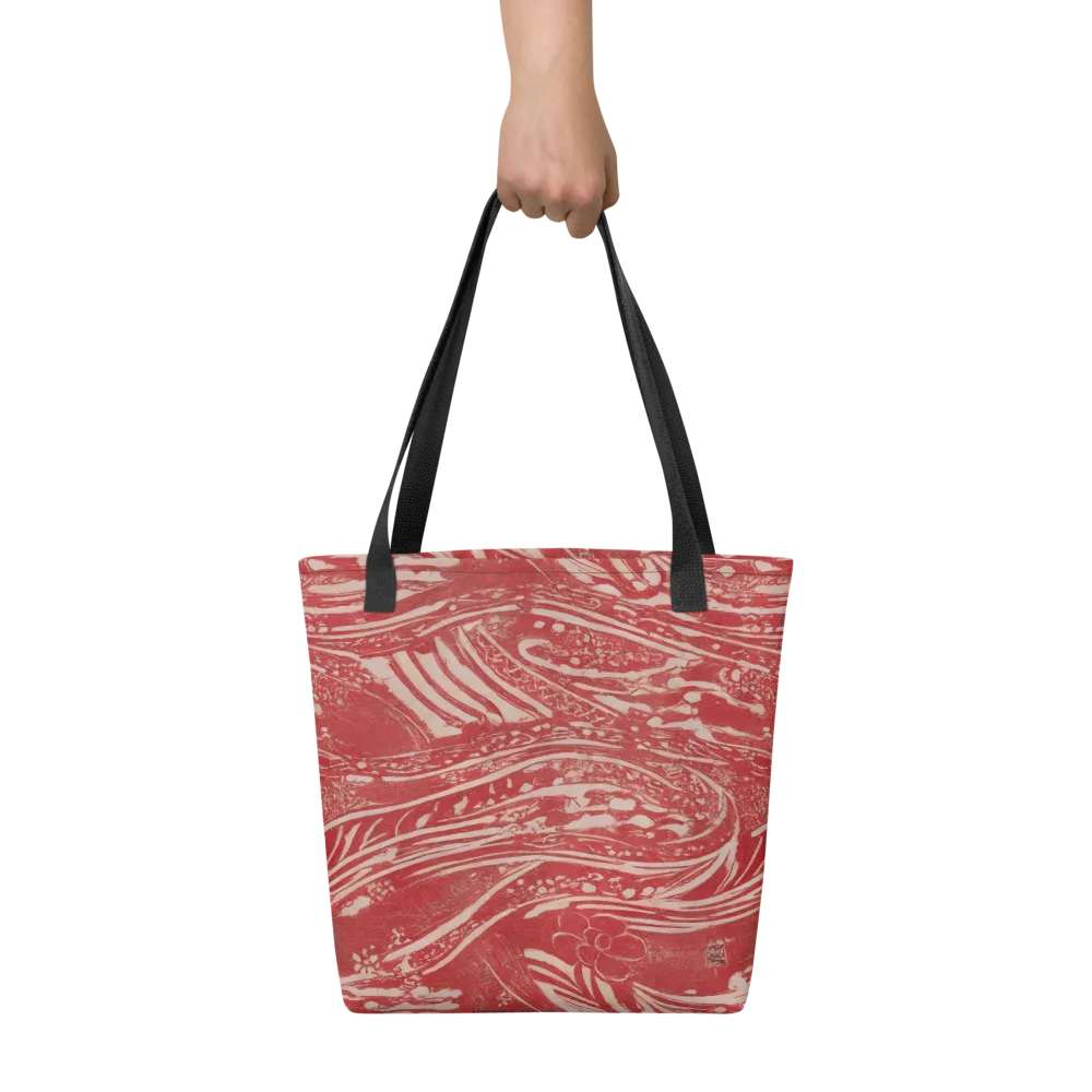 Marbled Bloom on Tote Bag — Front