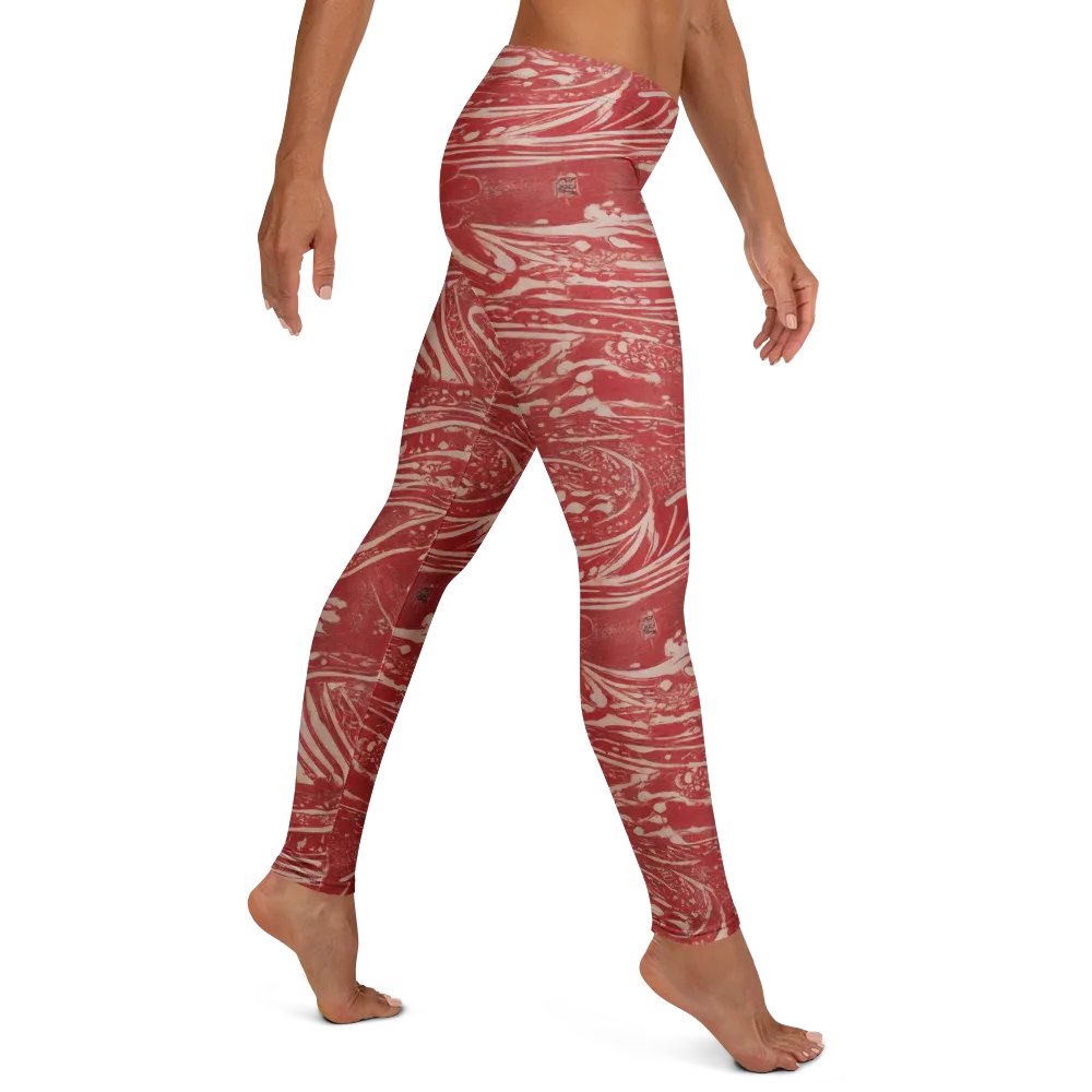 Marbled Bloom on Leggings — Right