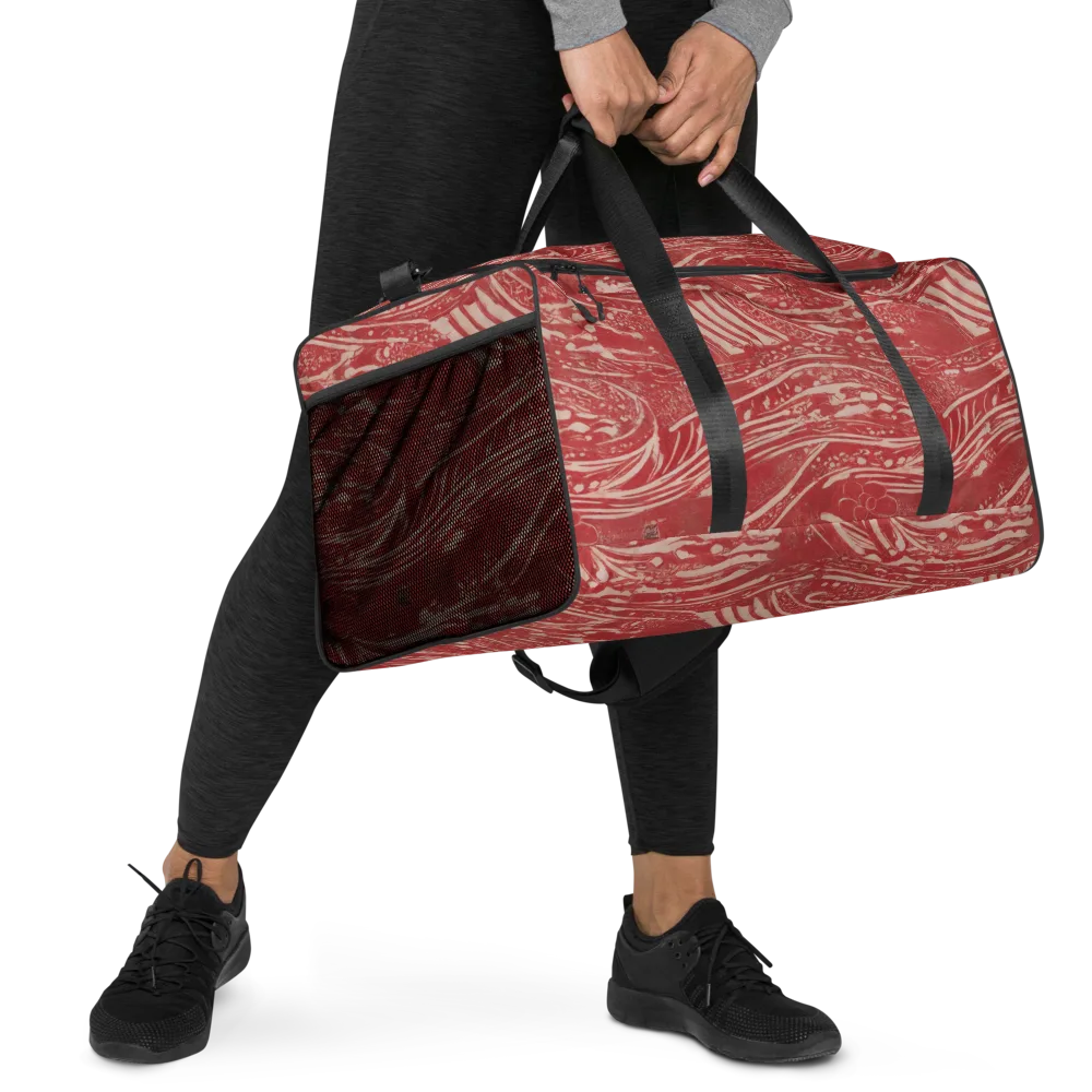 Marbled Bloom on Duffle Bag — Right Front