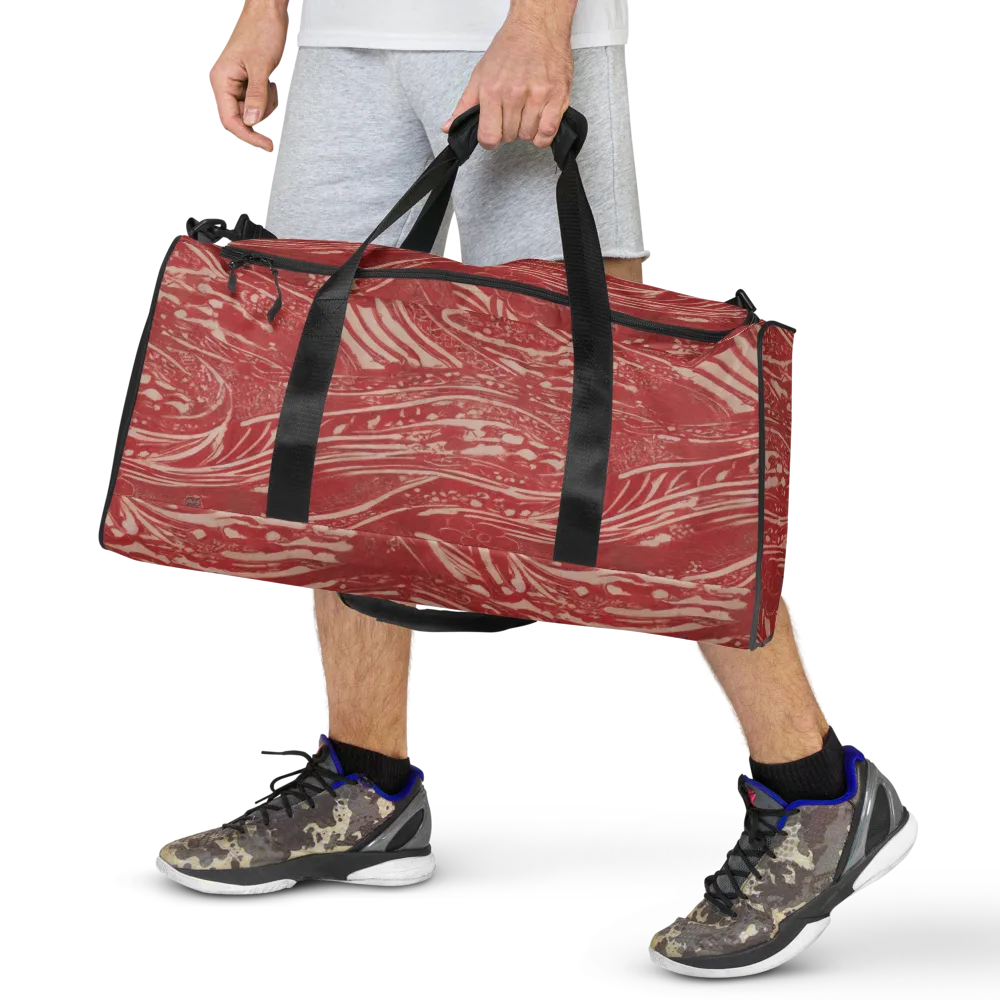 Marbled Bloom on Duffle Bag — Front