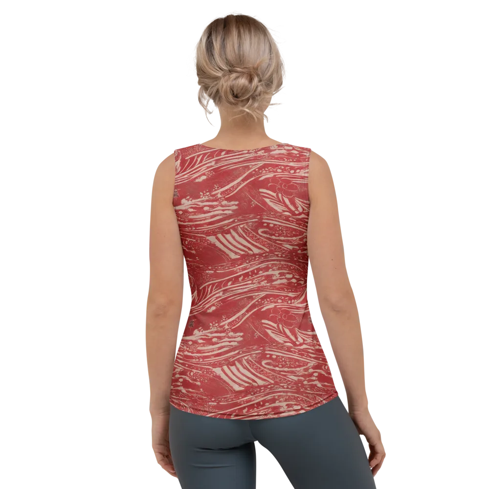 Marbled Bloom on Women's Tank Top — Back
