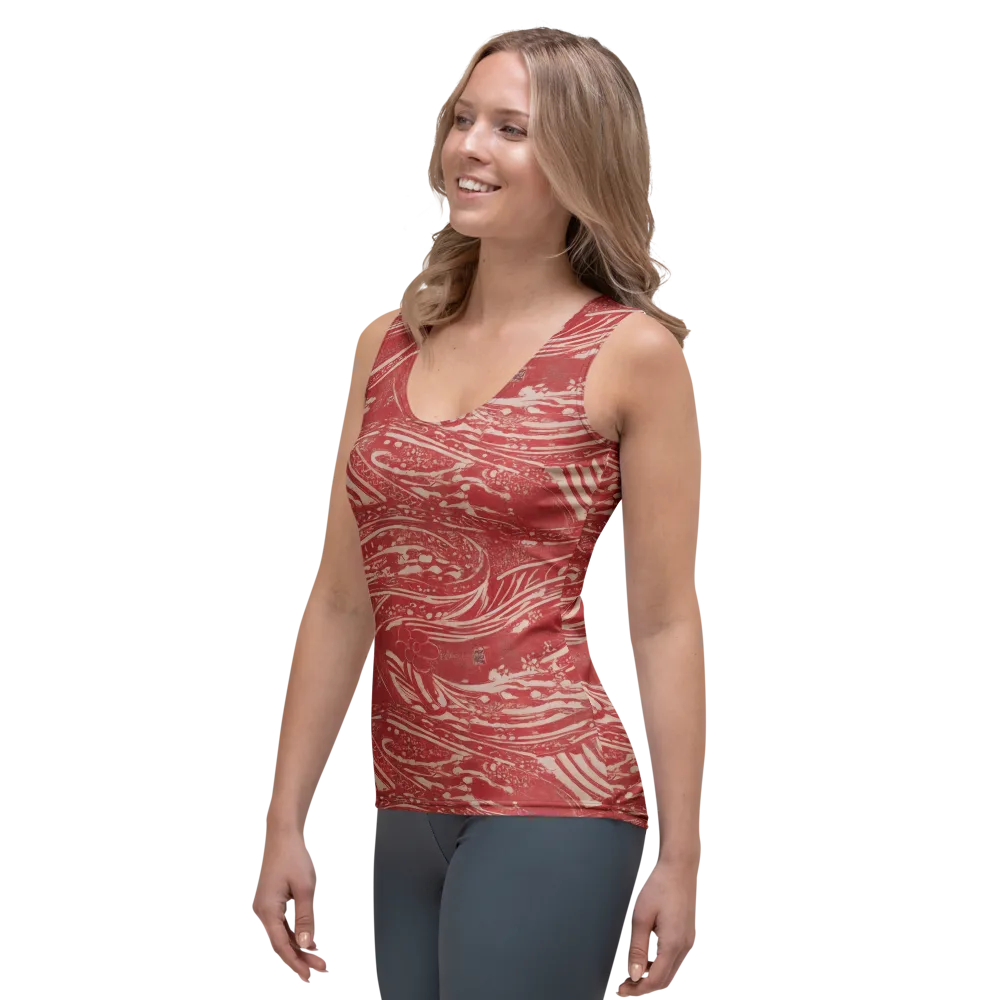 Marbled Bloom on Women's Tank Top — Left Front