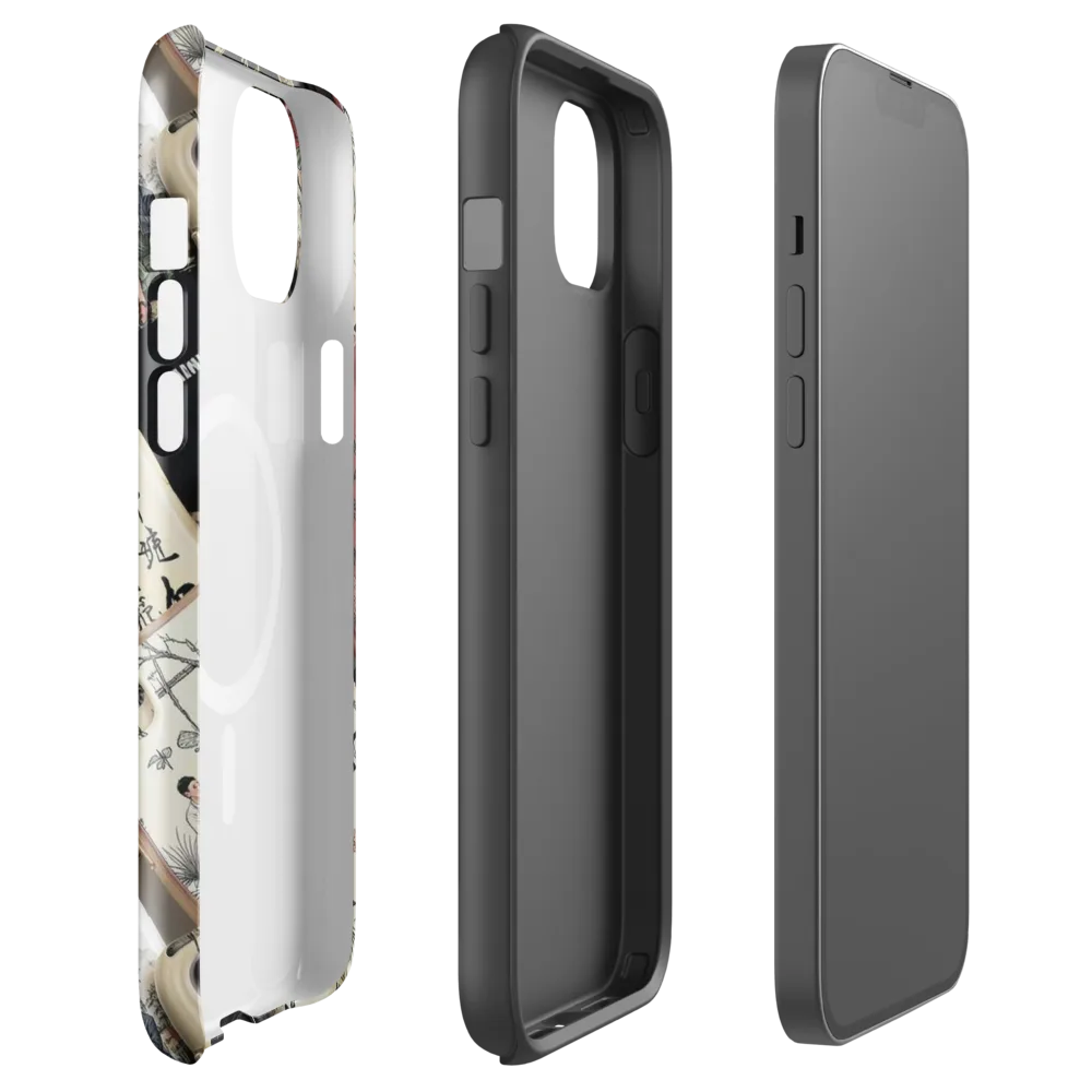 Ink And Ivory Carousel on MagSafe Tough Case for iPhone® — Front
