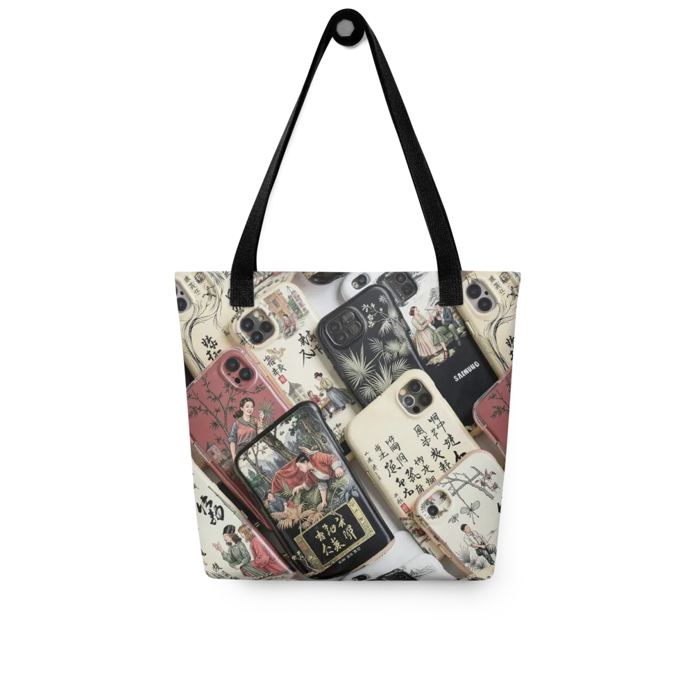 Ink And Ivory Carousel on Tote Bag — Front
