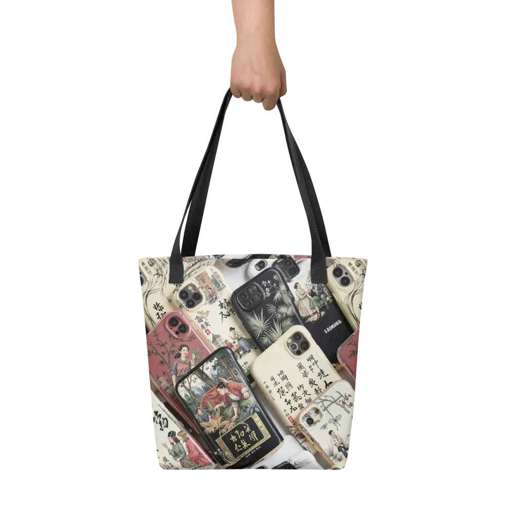 Ink And Ivory Carousel on Tote Bag — Front