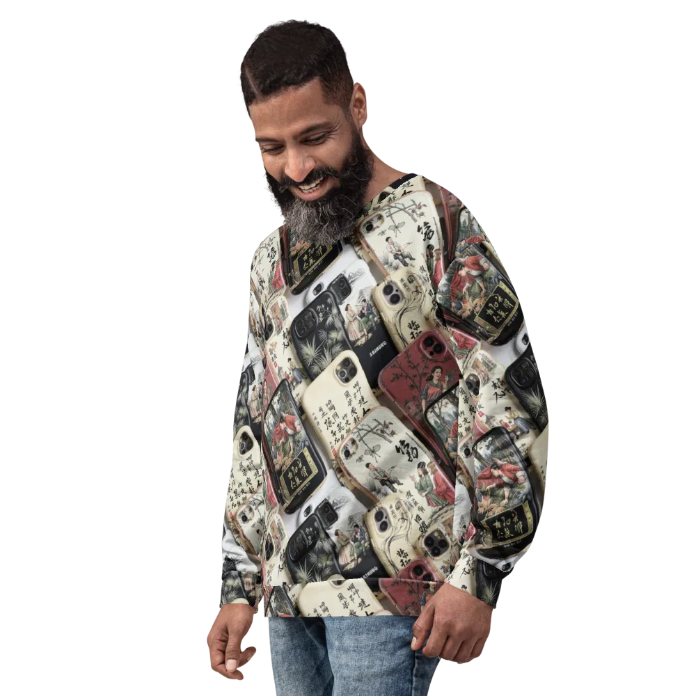 Ink And Ivory Carousel on Sweatshirt — Left Front