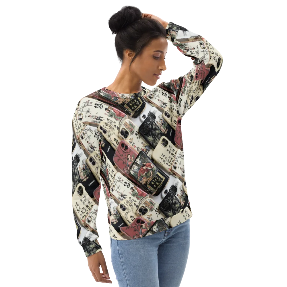 Ink And Ivory Carousel on Sweatshirt — Right Front