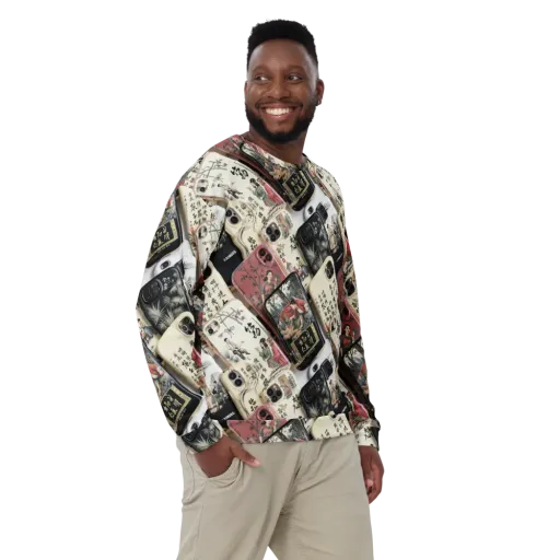Ink And Ivory Carousel on a Sweatshirt