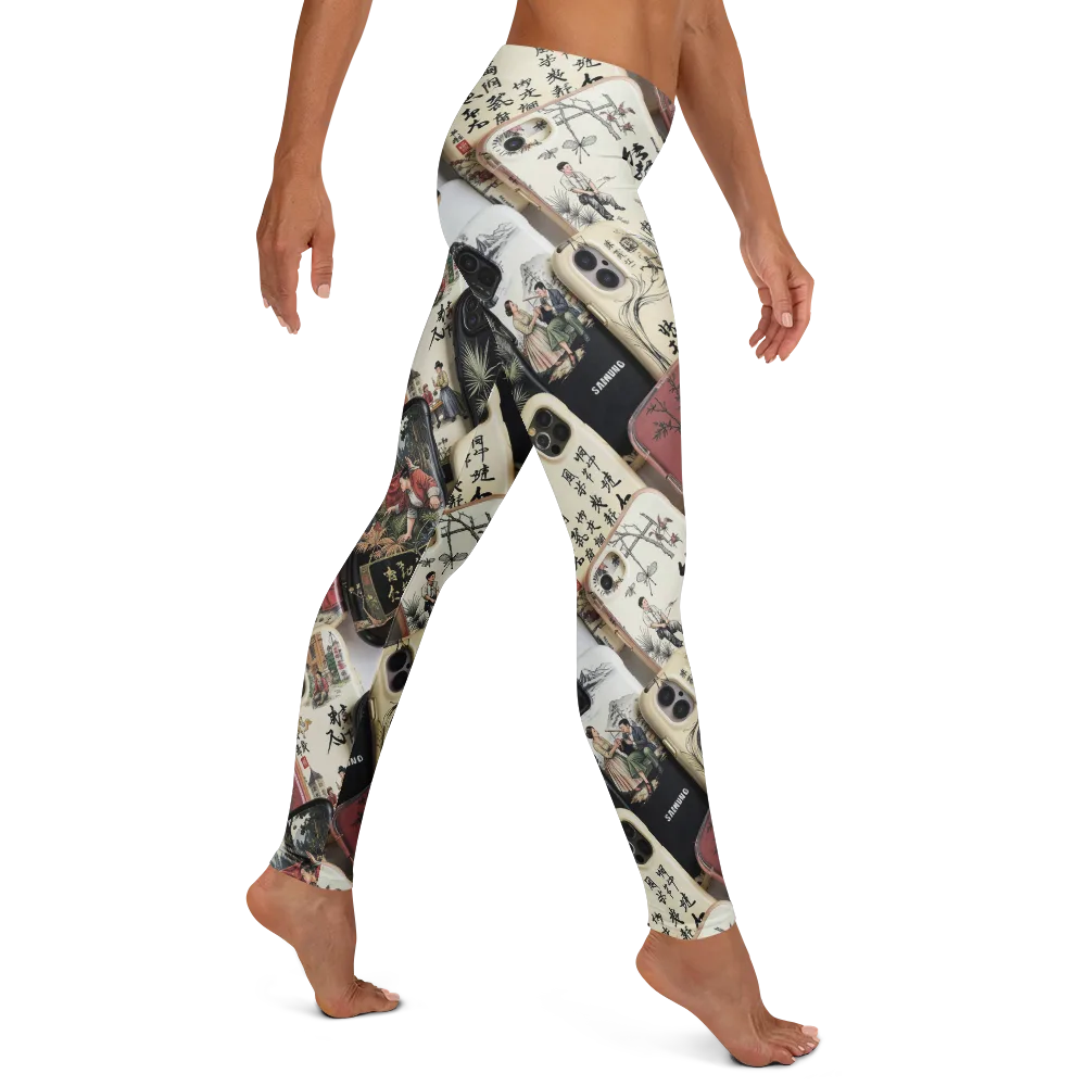 Ink And Ivory Carousel on Leggings — Right