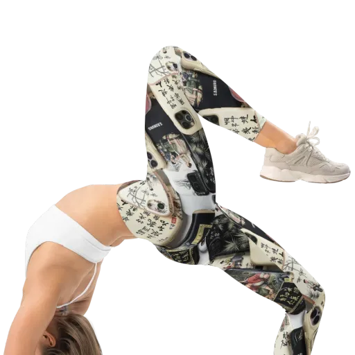 Ink And Ivory Carousel on a Leggings