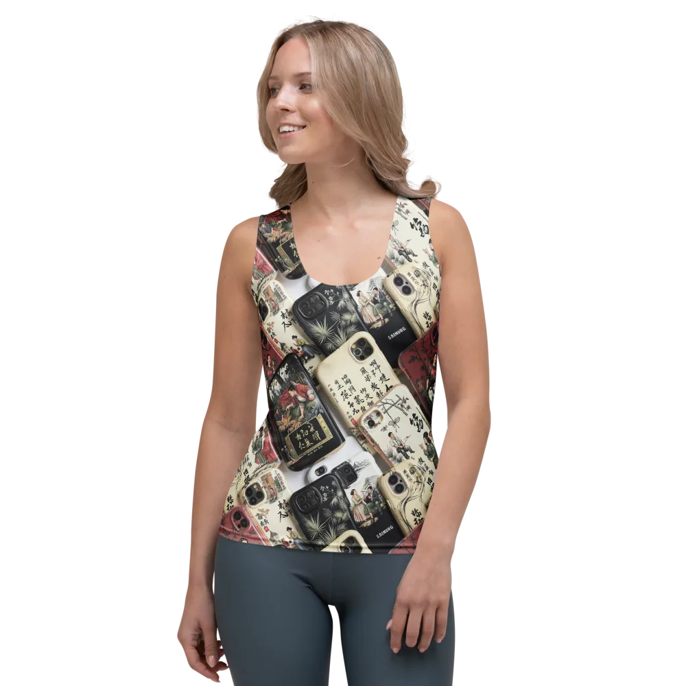 Ink And Ivory Carousel on Women's Tank Top — Front