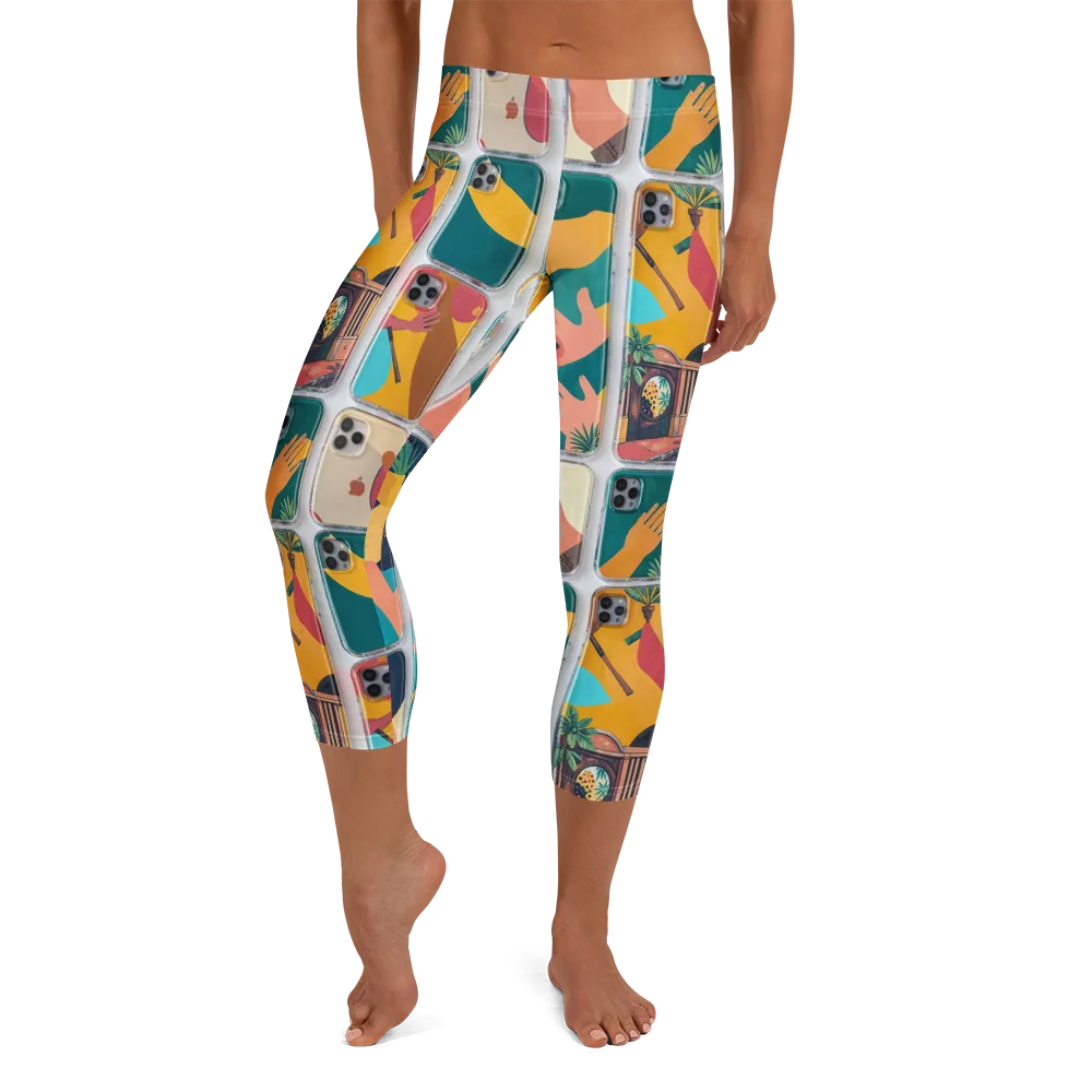 Palm Reader on Capri Leggings — Front
