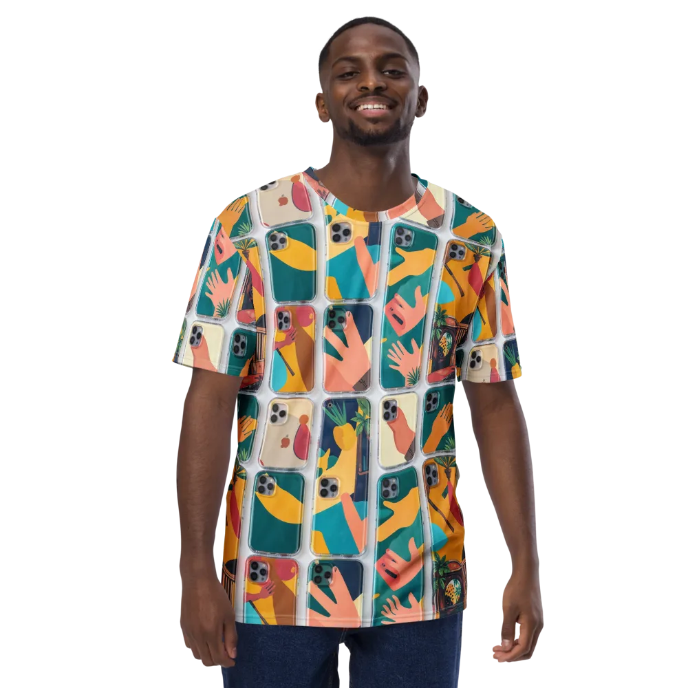 Palm Reader on Men's Crew Neck T-Shirt — Front