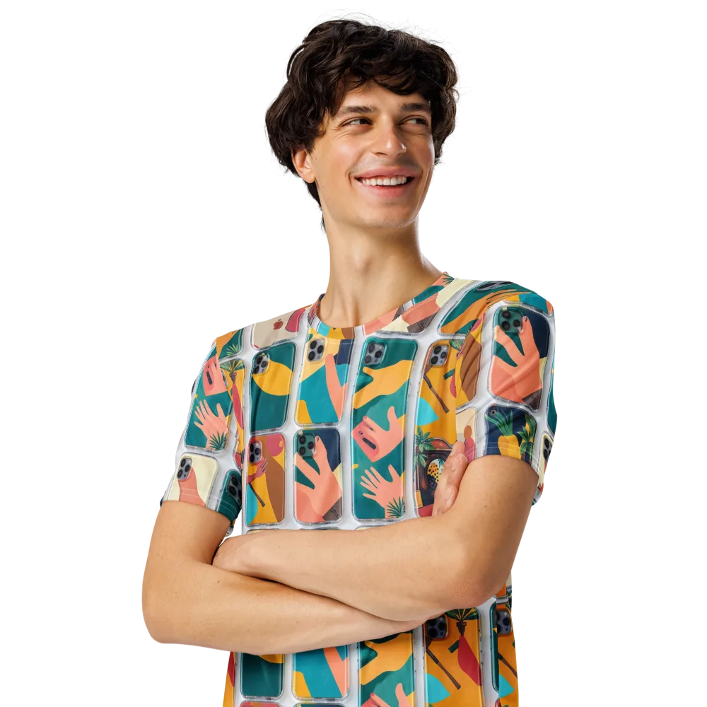 Palm Reader on Men's Crew Neck T-Shirt — Left Front