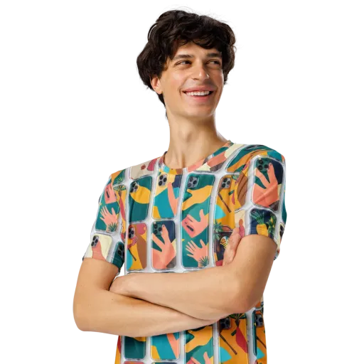 Palm Reader on a Men's Crew Neck T-Shirt