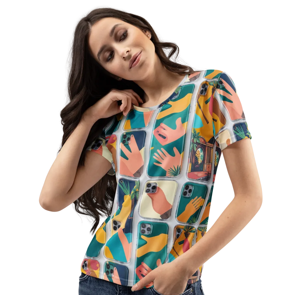 Palm Reader on Women's Crew Neck T-Shirt — Left Front