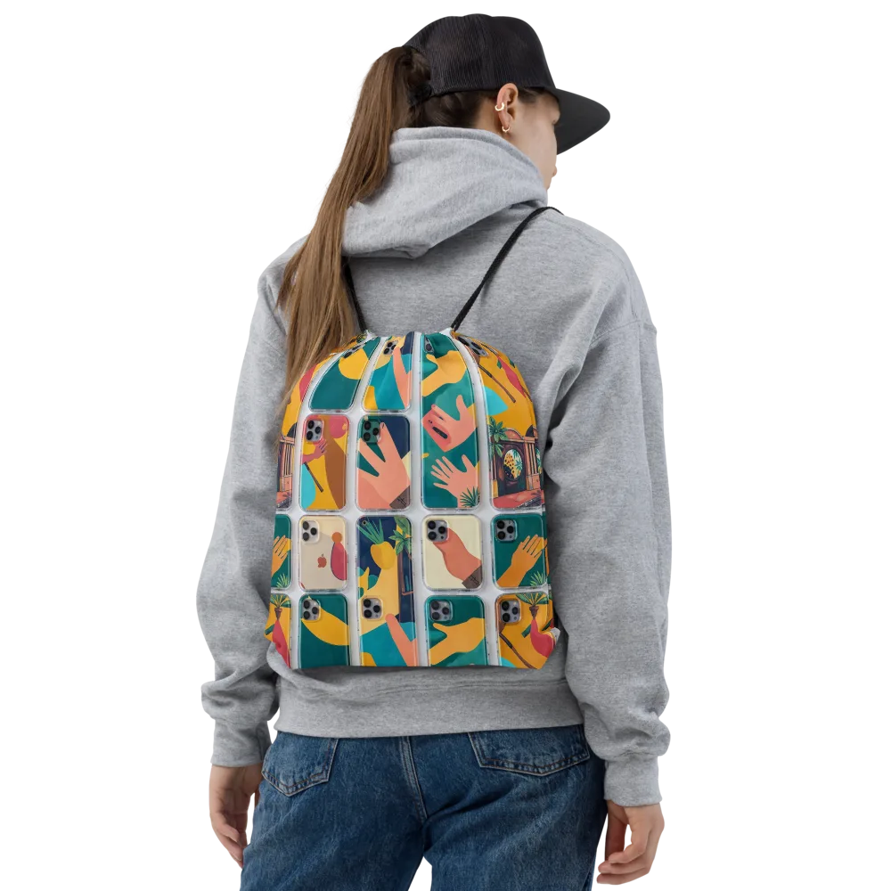 Palm Reader on Drawstring Bag — Front